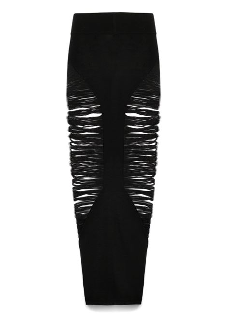 Gonna lunga Pillar in nero Rick owens - donna